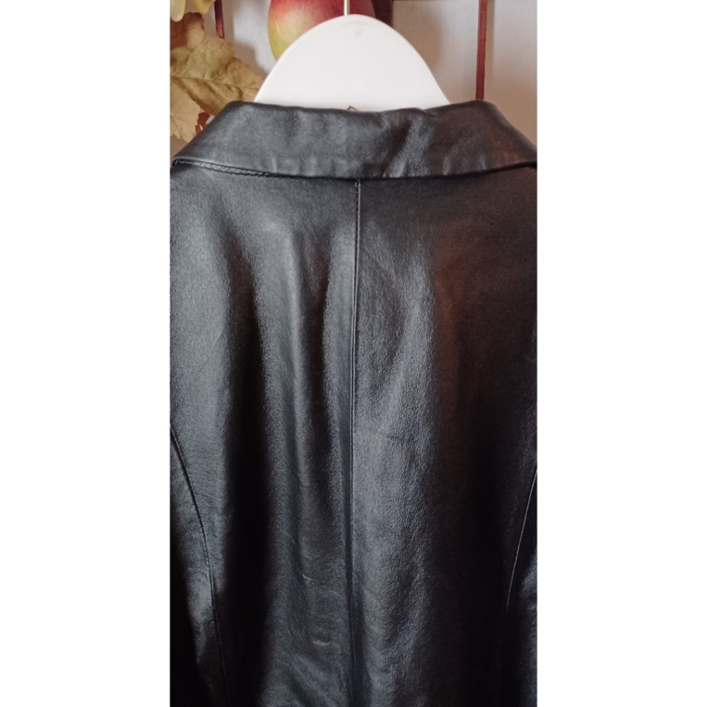 Marc Mattis Herringbone Button-Front Leather Jack… - image 4